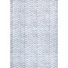Blue Geometric Pattern Washable Area Rug, 3x5