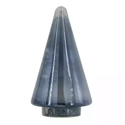 Blue Glass Cone Shaped Christmas Tree, 11.5 in.