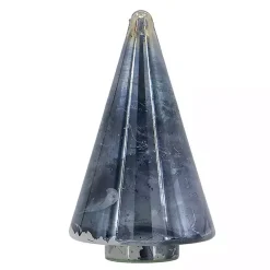Blue Glass Cone Shaped Christmas Tree, 10 in.