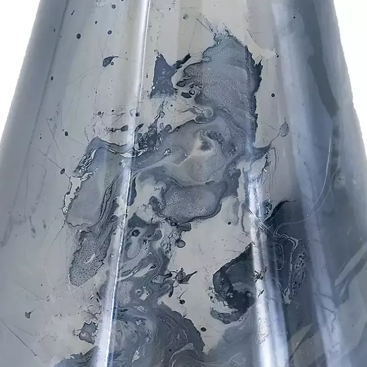 Blue Glass Cone Shaped Christmas Tree, 11.5 in.