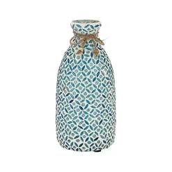 Blue Glass Mosaic Vase