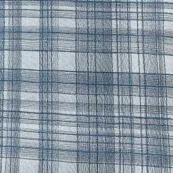 Blue Handwoven Plaid Throw Pillow
