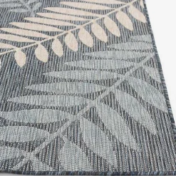 Blue Malibu Leafy Outdoor Area Rug, 7x10