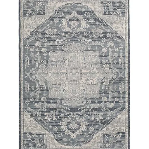 Blue Medallion Lava Indoor/Outdoor Area Rug, 7x9