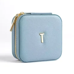 Blue Monogram T Travel Jewelry Box