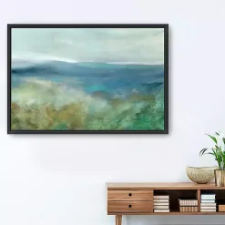 Blue Mountain Overlook Framed Canvas Art Print