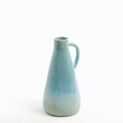 Blue Ombre Ceramic Jug Vase, 10 in.