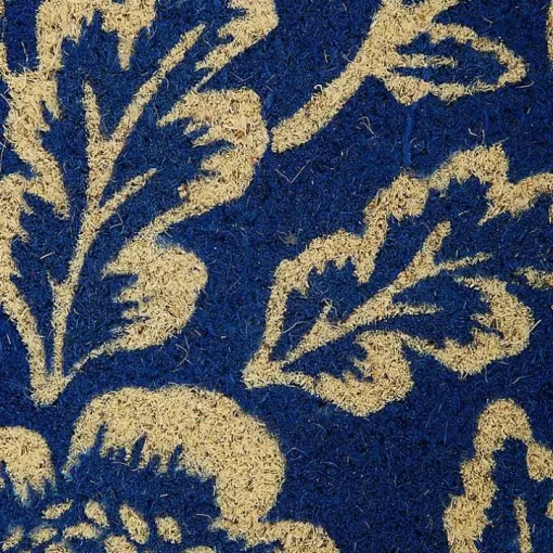 Blue Peonies Coir Doormat
