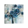 Blue Rose Splash Canvas Art Print