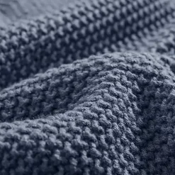Blue Rylan Knit Throw Blanket