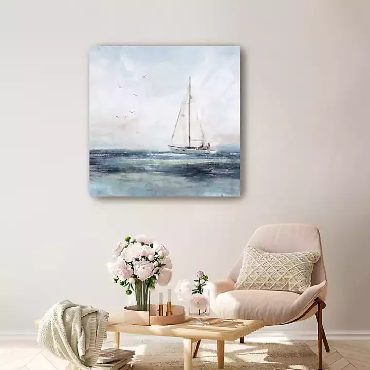Blue Sailing I Canvas Art Print