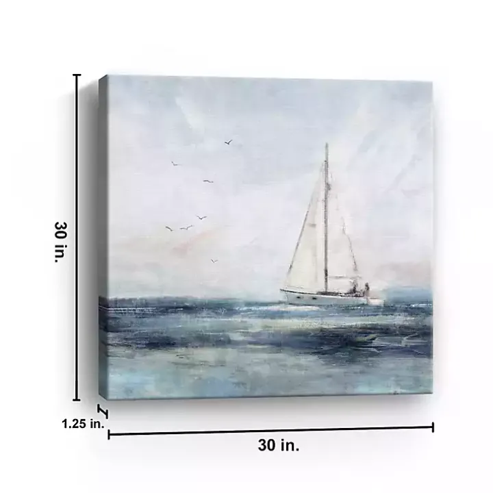 Blue Sailing I Canvas Art Print