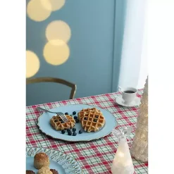 Blue Scalloped Beaded Rim Chargers, Set of 4