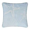 Blue Seashell Collage Pillow