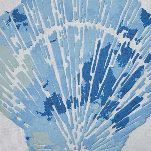 Blue Seashell Throw Pillow