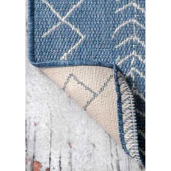 Blue Serna Tribal Outdoor Area Rug, 5x8