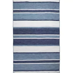 Blue Shades Striped Indoor/Outdoor Area Rug, 5x7
