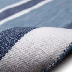 Blue Shades Striped Indoor/Outdoor Area Rug, 5x7