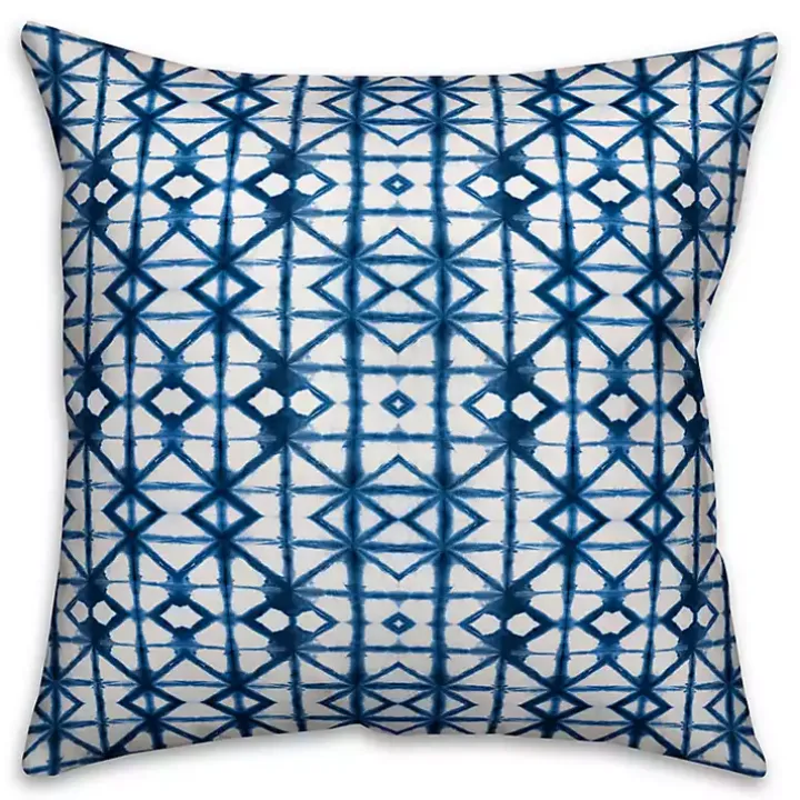 Blue Shibori Outdoor Pillow