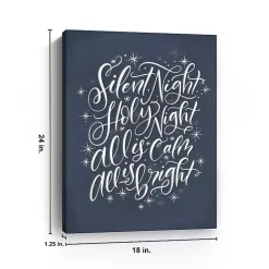 Blue Silent Night Christmas Wall Plaque