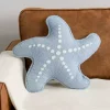 Blue Starfish Boucle Pillow