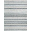 Blue Striped Lava Indoor/Outdoor Area Rug, 5x7