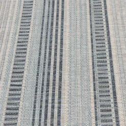 Blue Striped Lava Indoor/Outdoor Area Rug, 5x7