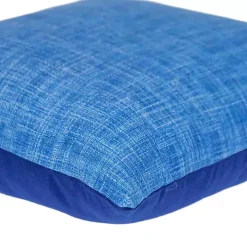 Blue Textured Velvet Pillow