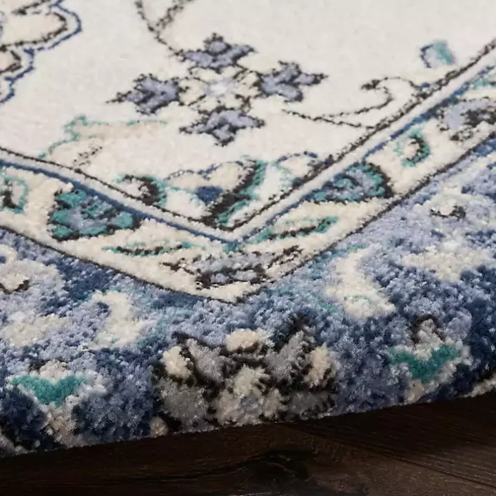 Blue Vintage Medallion Indoor/Outdoor Rug, 5x7