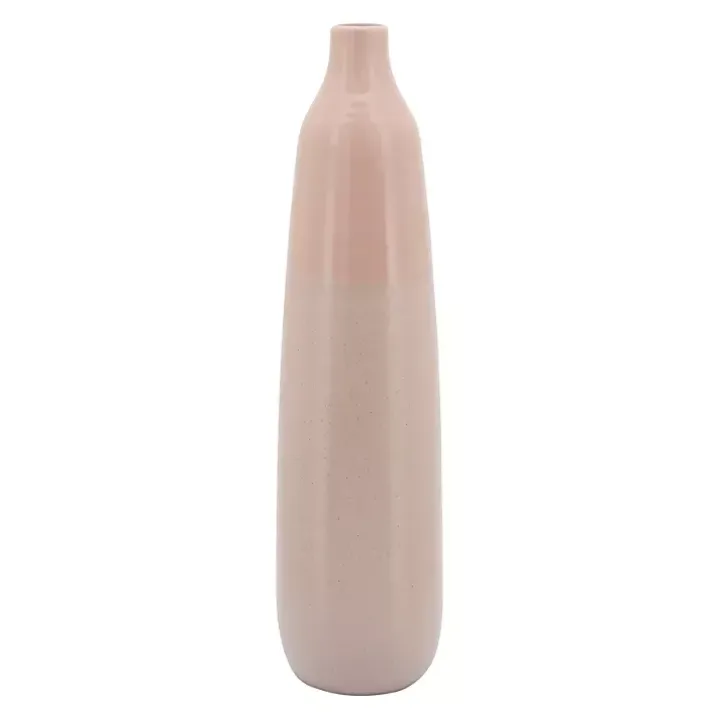 Blush Ceramic Bottleneck Floor Vase
