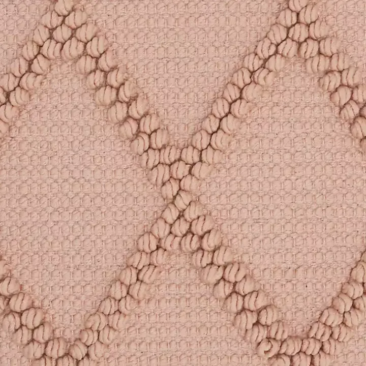 Blush Diamond Lattice Throw Pillow