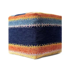 Boho Turkish Stripe Ultra-Soft Pouf
