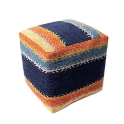 Boho Turkish Stripe Ultra-Soft Pouf