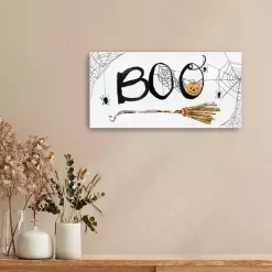 Boo Broomstick Canvas Art Print