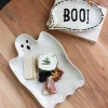 Boo Ghost Ceramic Platters, Set of 2