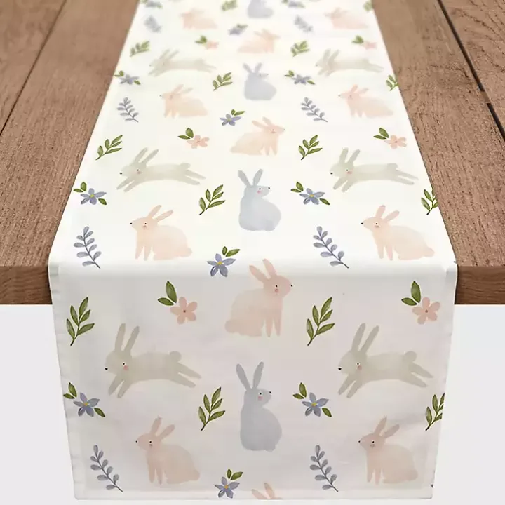 Botanical Bunny Table Runner, 72 in.