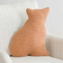 Boucle Leopard Shaped Accent Pillow