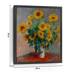 Bouquet of Sunflowers Framed Canvas Art Print