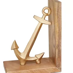 Brass Anchor Bookends, Set of 2