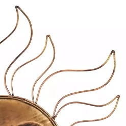 Brass Sun Metal Outdoor Wall Plaque