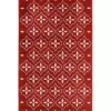 Brick & Ivory Quatrefoil Indoor/Outdoor Rug, 4x6