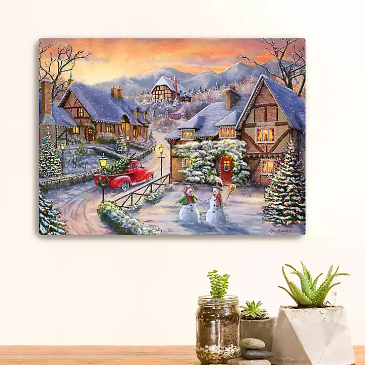 Bringing Home the Tree Canvas Art Print