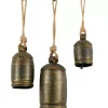Bronze Metal Hanging Bells, Set of 3