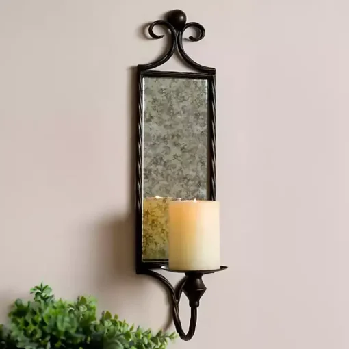 Bronze Rustic Glass Wall Sconce