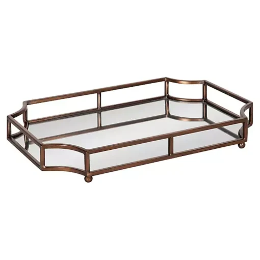 Bronze Scalloped Reflective Tray