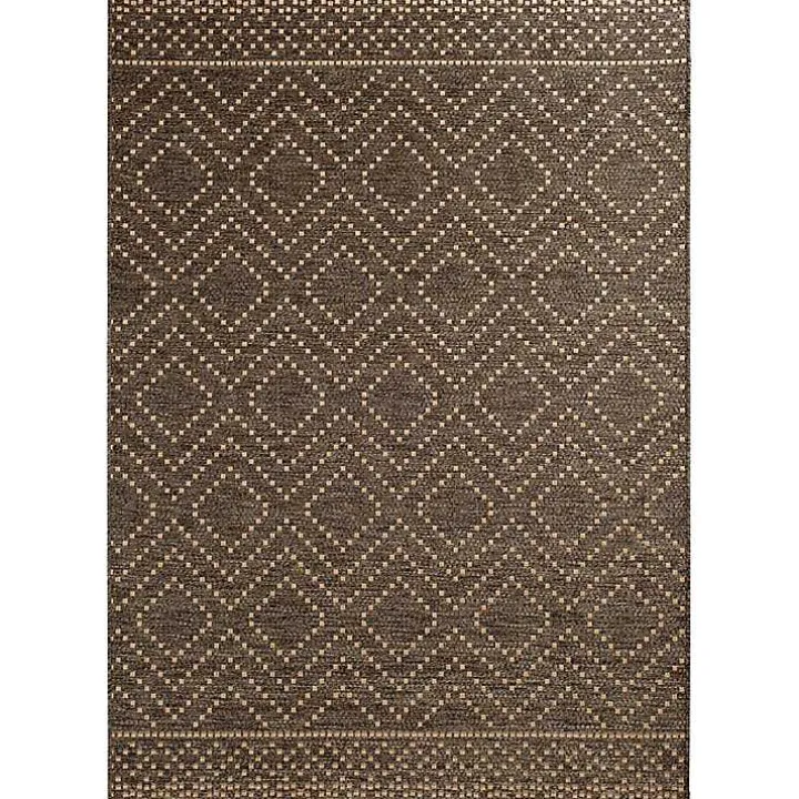 Brown Adelaide Diamond Outdoor Area Rug, 5x7