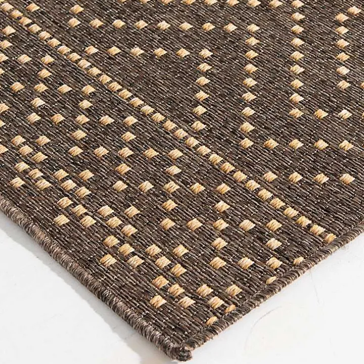 Brown Adelaide Diamond Outdoor Area Rug, 5x7