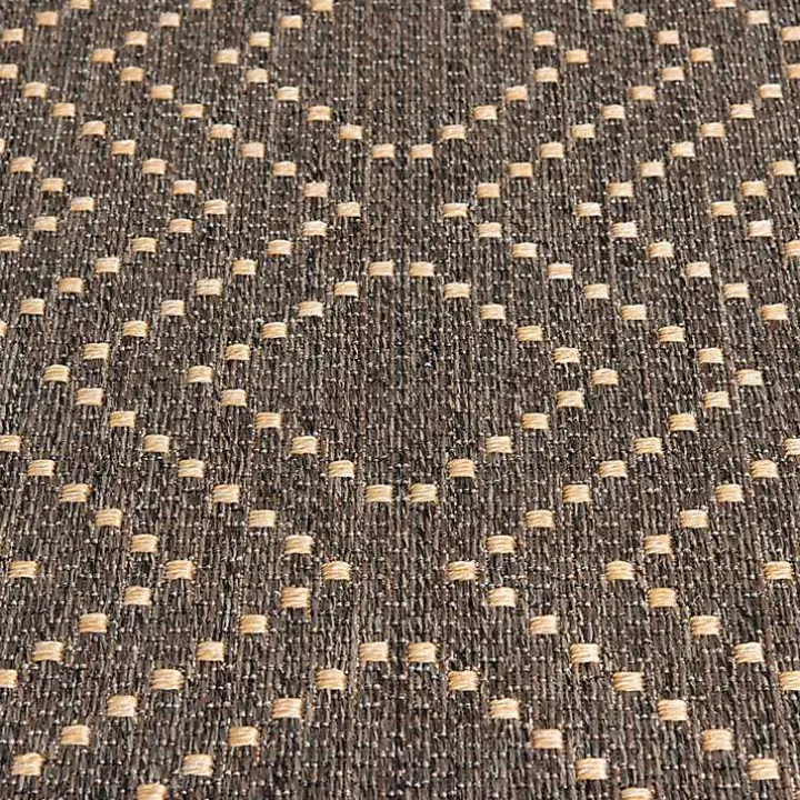 Brown Adelaide Diamond Outdoor Area Rug, 5x7