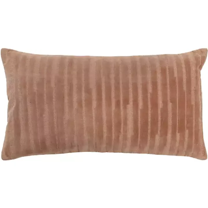 Brown Asymmetrical Stripe Lumbar Pillow