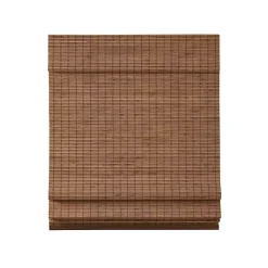 Brown Bamboo Light Filtering Roman Shade, 29 in.